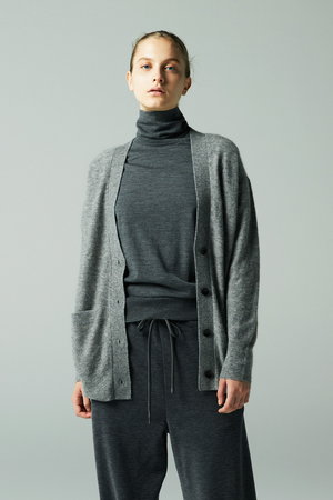 オーヴィル/EAUVIREのカシミヤシルクVネックカーディガン(110300/110303)