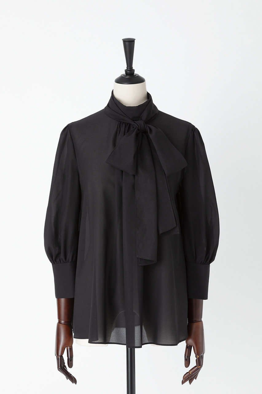 EAUVIRE ボウタイブラウス (ブラック, 038) オーヴィル ELLE SHOP EAUVIRE ボウタイブラウス (ブラック, 038) オーヴィル ELLE SHOP