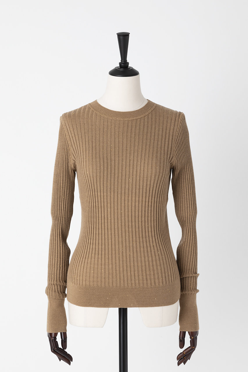 EAUVIRE モックネックリブプルオーバー (モカ, 038) オーヴィル ELLE SHOP EAUVIRE モックネックリブプルオーバー (モカ, 038) オーヴィル ELLE SHOP