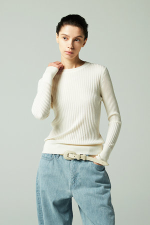 オーヴィル/EAUVIREのモックネックリブプルオーバー(110300/110301)