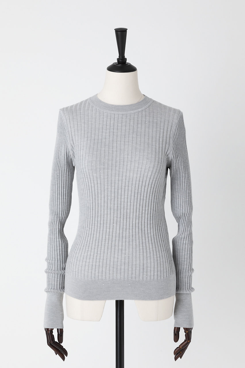 EAUVIRE モックネックリブプルオーバー (ライトグレー, 038) オーヴィル ELLE SHOP EAUVIRE モックネックリブプルオーバー (ライトグレー, 038) オーヴィル ELLE SHOP