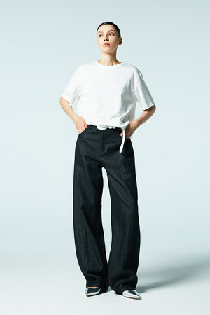 オーヴィル/EAUVIREのワイドストレートデニムパンツ