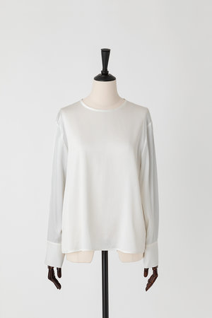 オーヴィル/EAUVIREのウォッシャブルシルクブラウス(110400/110403)