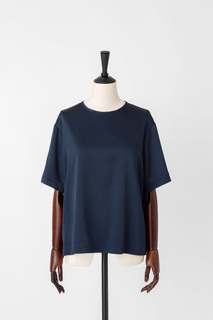 オーヴィル/EAUVIREのウォッシャブルシルクTブラウス(110100/110102)