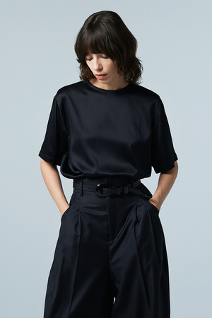 オーヴィル/EAUVIREのウォッシャブルシルクTブラウス(110100/110102)