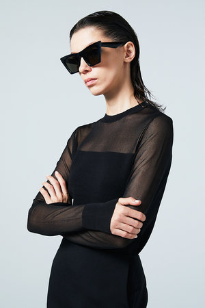 オーヴィル/EAUVIREのシアーシルクプルオーバー(110400/110403)