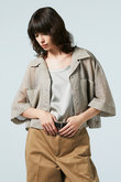 ハーフスリーブクロップドシャツ