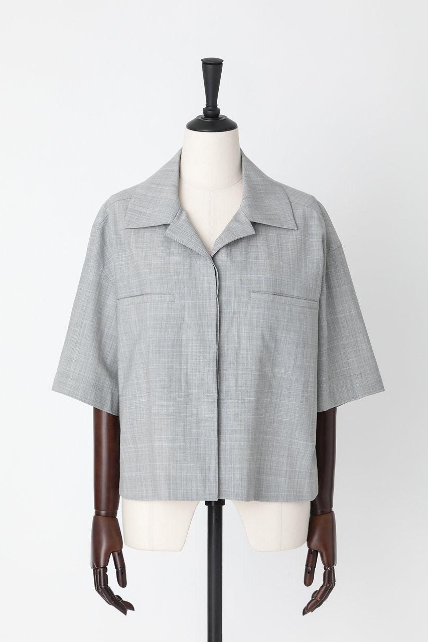 EAUVIRE ボクシーシルエットシャツ (ライトグレー, 36) オーヴィル ELLE SHOP EAUVIRE ボクシーシルエットシャツ (ライトグレー, 36) オーヴィル ELLE SHOP