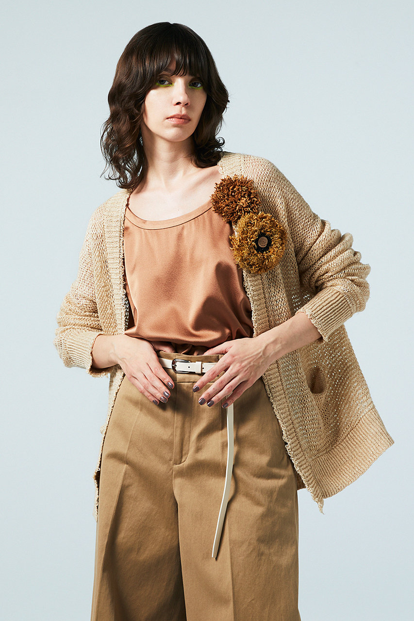 EAUVIRE(オーヴィル)｜オープンフロントカーディガン/ベージュ の通販  