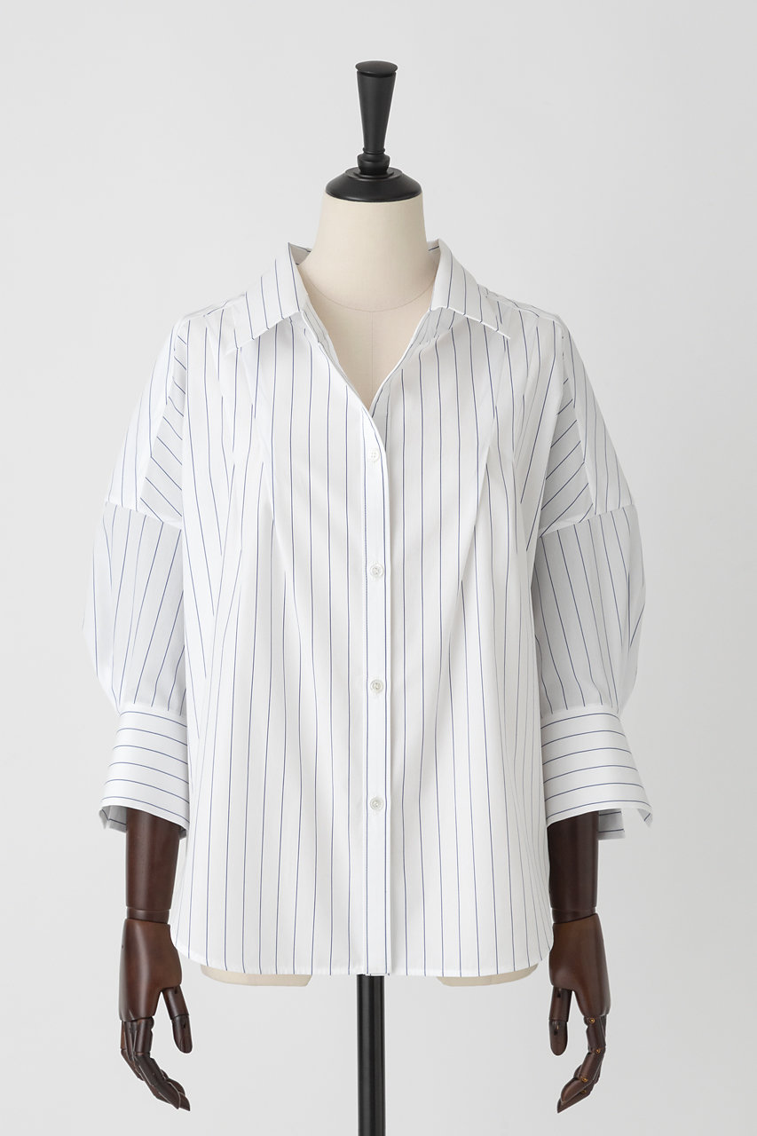 EAUVIRE ショルダータックシャツ (ストライプ, 036) オーヴィル ELLE SHOP EAUVIRE ショルダータックシャツ (ストライプ, 036) オーヴィル ELLE SHOP