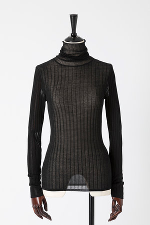 オーヴィル/EAUVIREのシアーラメタートルネックニットプルオーバー(110300/110301)