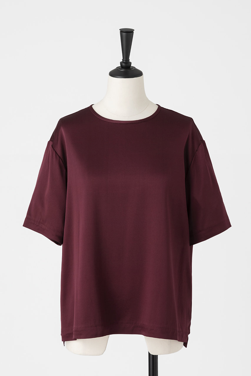 EAUVIRE ウォッシャブルシルクTブラウス (バーガンディ, 036) オーヴィル ELLE SHOP EAUVIRE ウォッシャブルシルクTブラウス (バーガンディ, 036) オーヴィル ELLE SHOP
