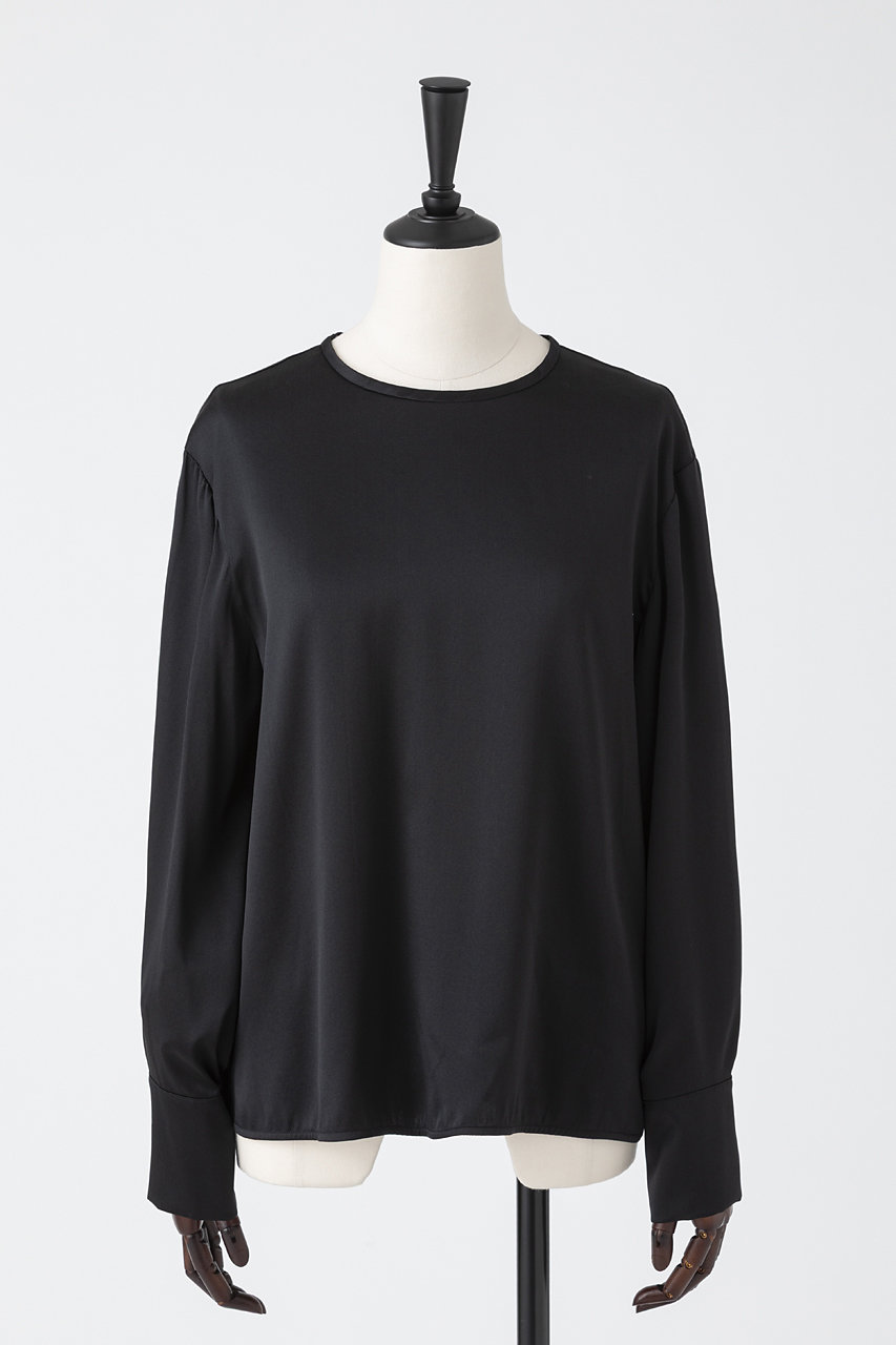 ウォッシャブルシルクロングスリーブブラウス