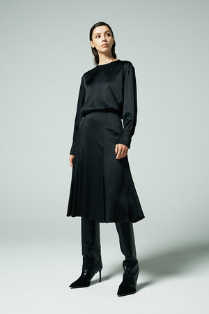 オーヴィル/EAUVIREのウォッシャブルシルクスカート(110700/110702)