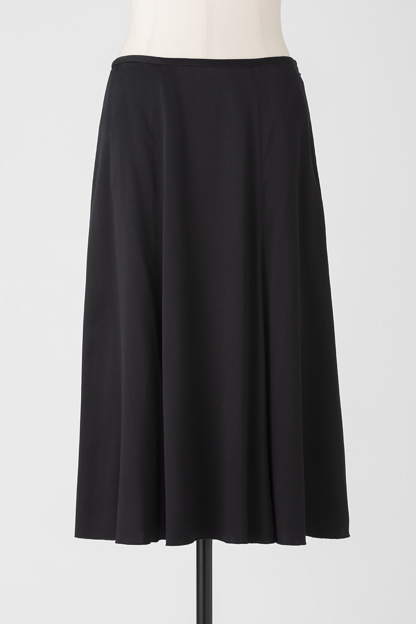 EAUVIRE ウォッシャブルシルクスカート (ブラック, 038) オーヴィル ELLE SHOP
