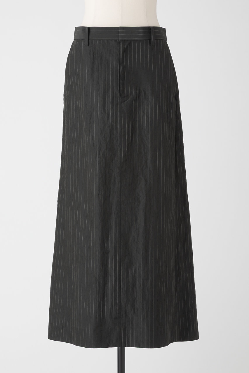 EAUVIRE ストライプバックフレアスカート (カーキストライプ, 038) オーヴィル ELLE SHOP