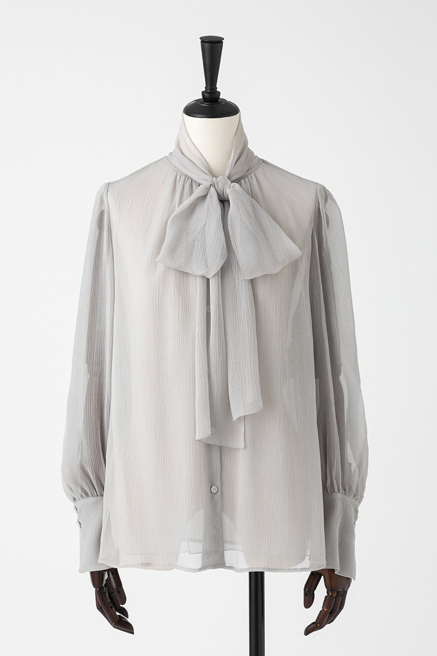 EAUVIRE ボウタイブラウス (グレー, 038) オーヴィル ELLE SHOP