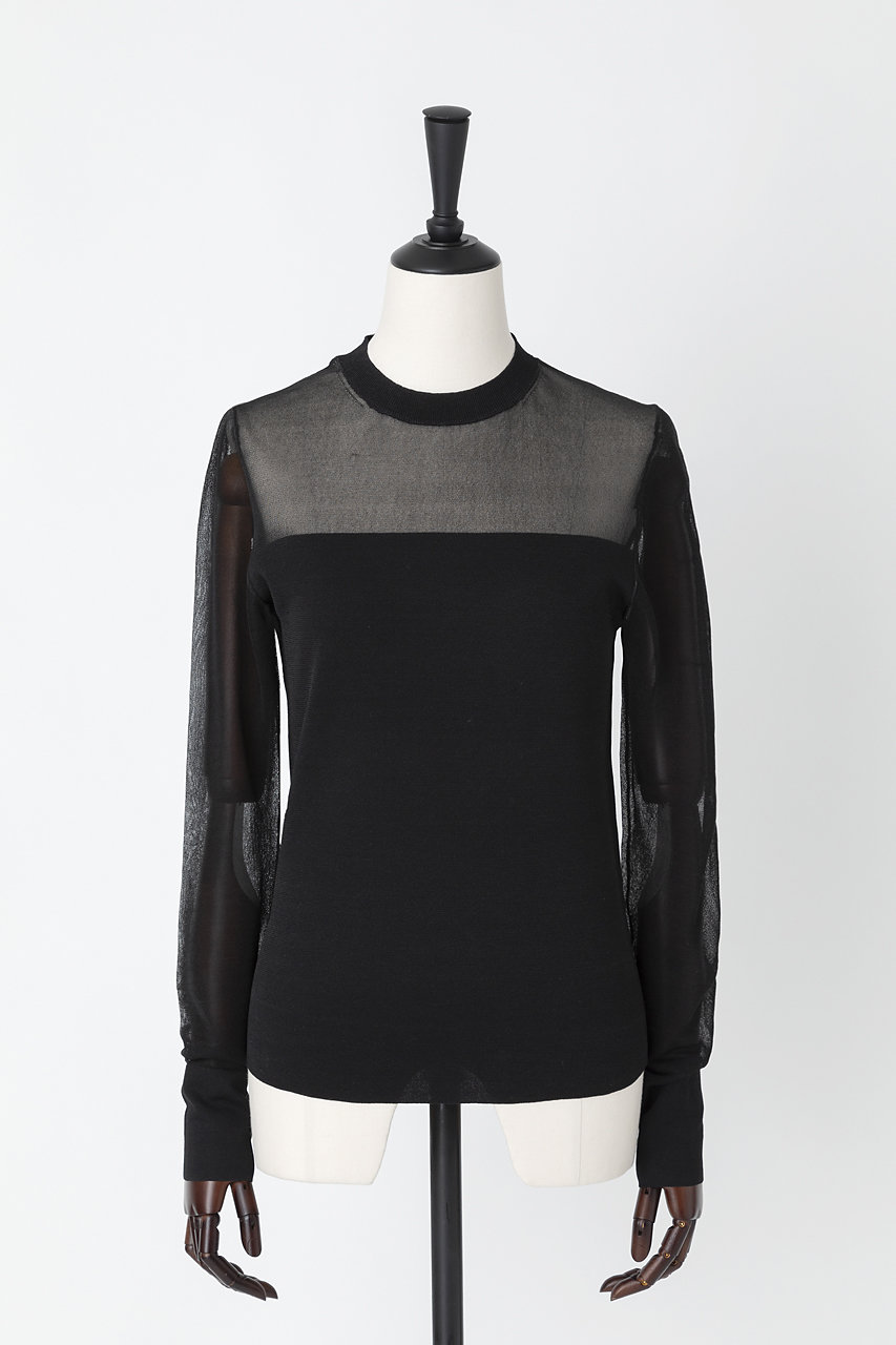 EAUVIRE シアーシルクプルオーバー (ブラック, 038) オーヴィル ELLE SHOP EAUVIRE シアーシルクプルオーバー (ブラック, 038) オーヴィル ELLE SHOP