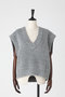 フィルムラメVネックベスト オーヴィル/EAUVIRE シルバー