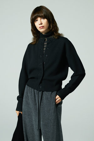 オーヴィル/EAUVIREのミラノリブクロップドカーディガン(110300/110303)