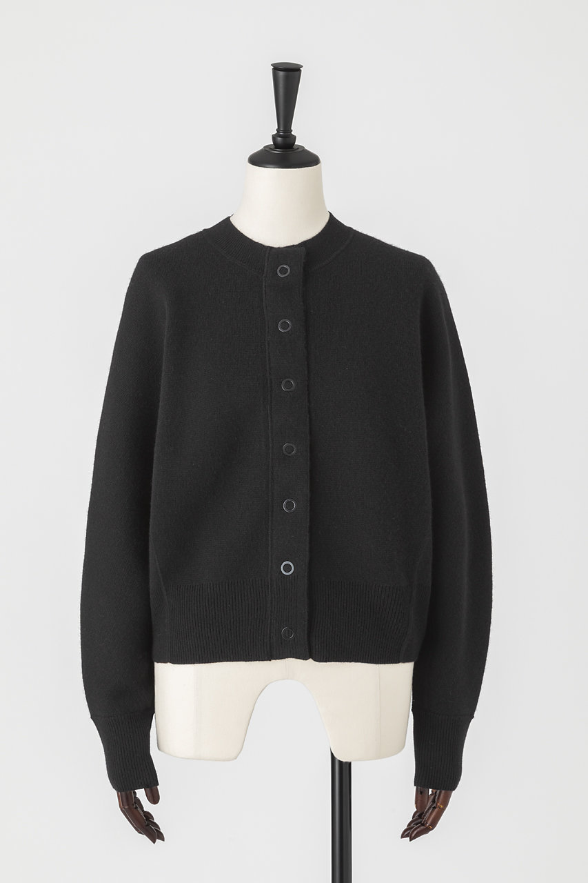 EAUVIRE ミラノリブクロップドカーディガン (ブラック, 038) オーヴィル ELLE SHOP