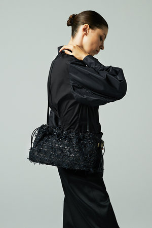 オーヴィル/EAUVIREのリボンツイードバッグ(120100/120101)