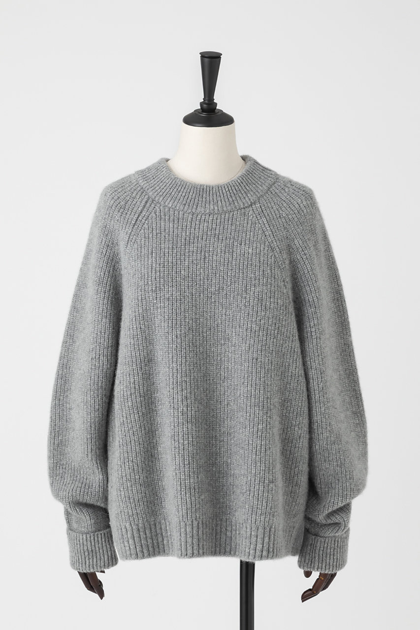 EAUVIRE カシミヤアルパカワイドプルオーバー (グレー, 038) オーヴィル ELLE SHOP