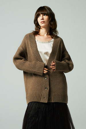 オーヴィル/EAUVIREのリリヤーンラメカーディガン(110300/110303)