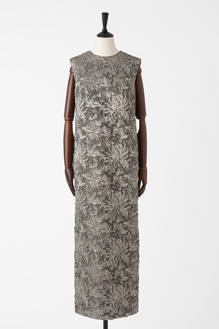 オーヴィル/EAUVIREのジャカードアイラインマキシドレス(グレー/FGEVD-04140)