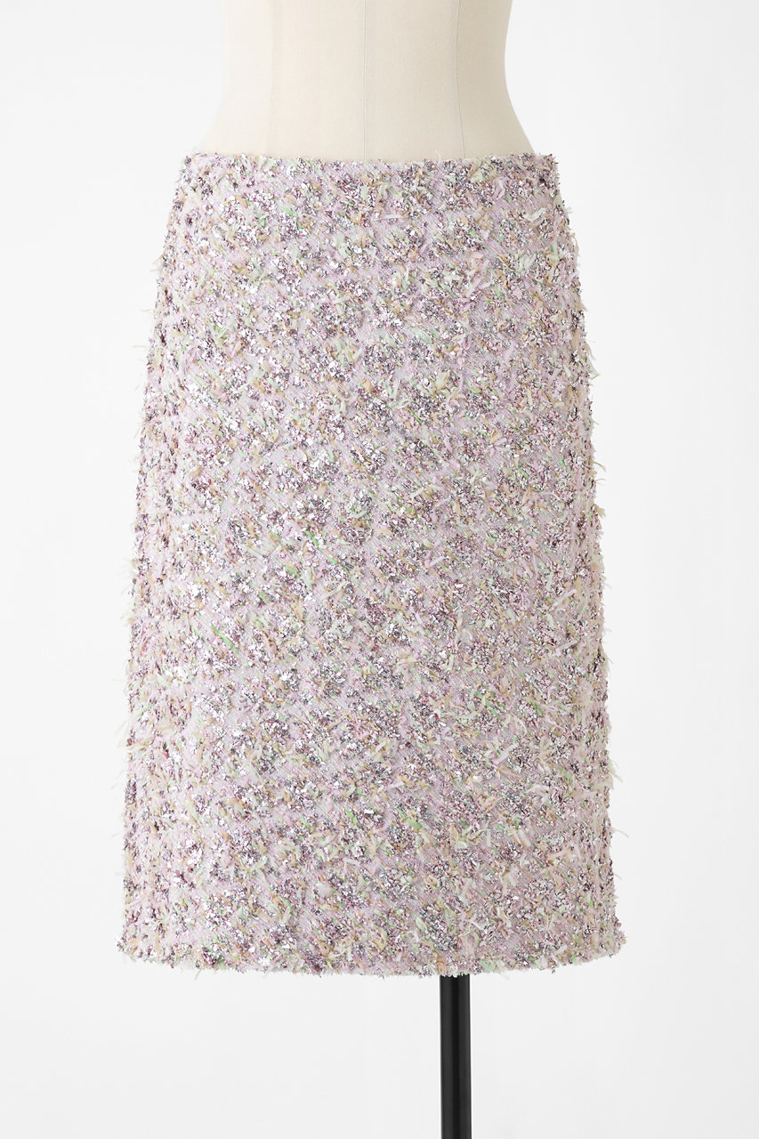 オーヴィル/EAUVIREのリボンツイードスカート(ピンク/FGHYD-12130)