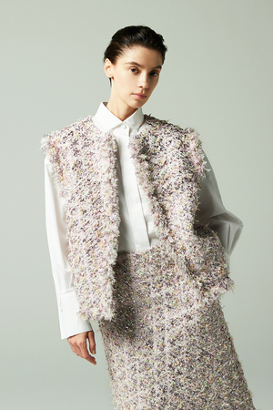 オーヴィル/EAUVIREの【予約販売】リボンツイードジレ(110800/110806)