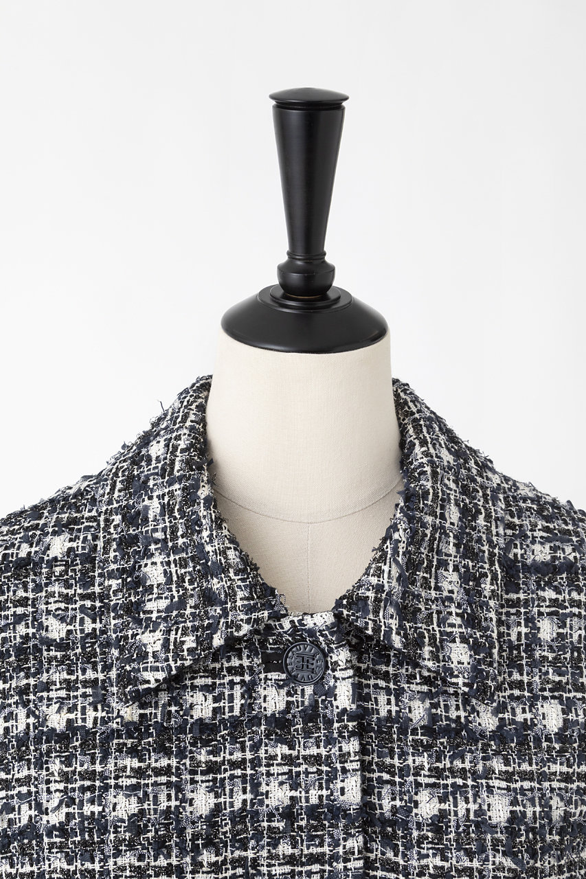 EAUVIRE(オーヴィル)｜ミックスツイードジャケット/ネイビー の通販