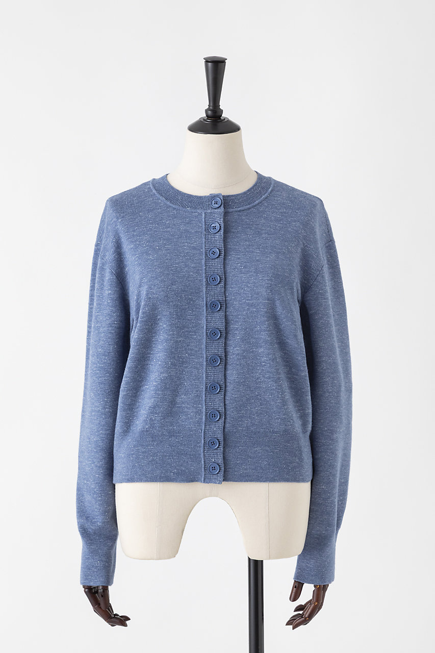 オーヴィル/EAUVIREのカシミヤヘンプカーディガン(インディゴ/FGSGD-05720)