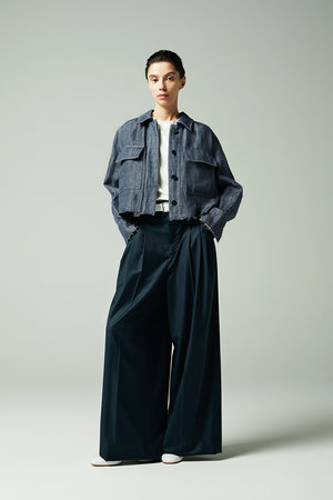 オーヴィル/EAUVIREの3タックワイドパンツ(110600/110601)