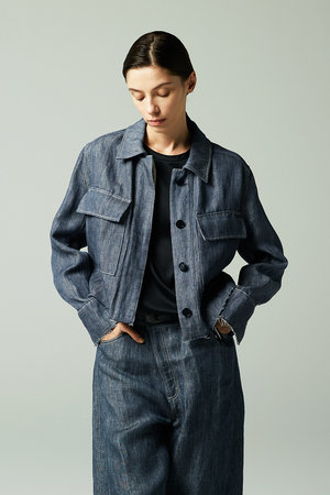 オーヴィル/EAUVIREの【予約販売】ダブルリネンデニムシャツジャケット(110800/110801)