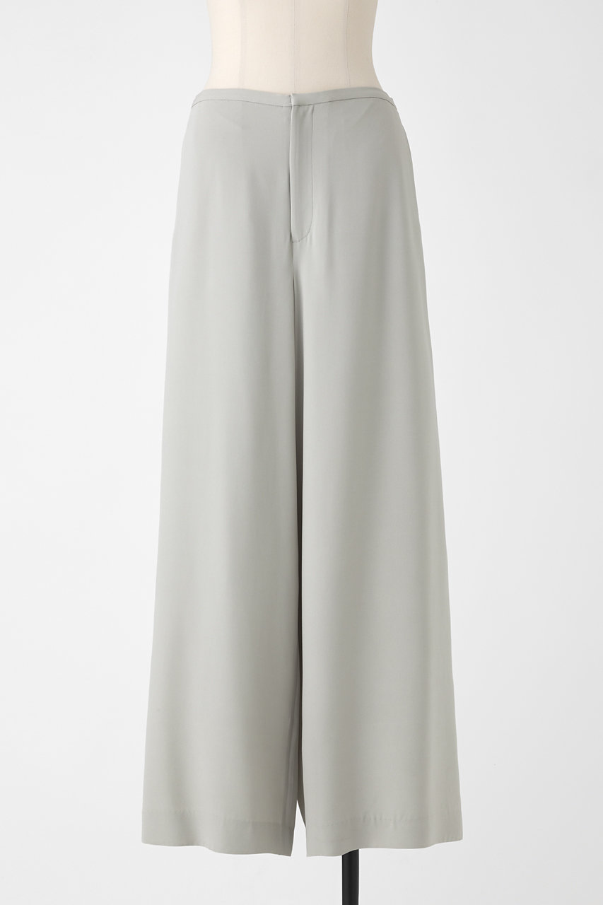 オーヴィル/EAUVIREのシルクジョーゼットワイドフレアパンツ(セージ/FGLGD-11760)