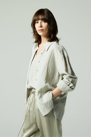 オーヴィル/EAUVIREのシルクナイロンシャツ(110400/110403)