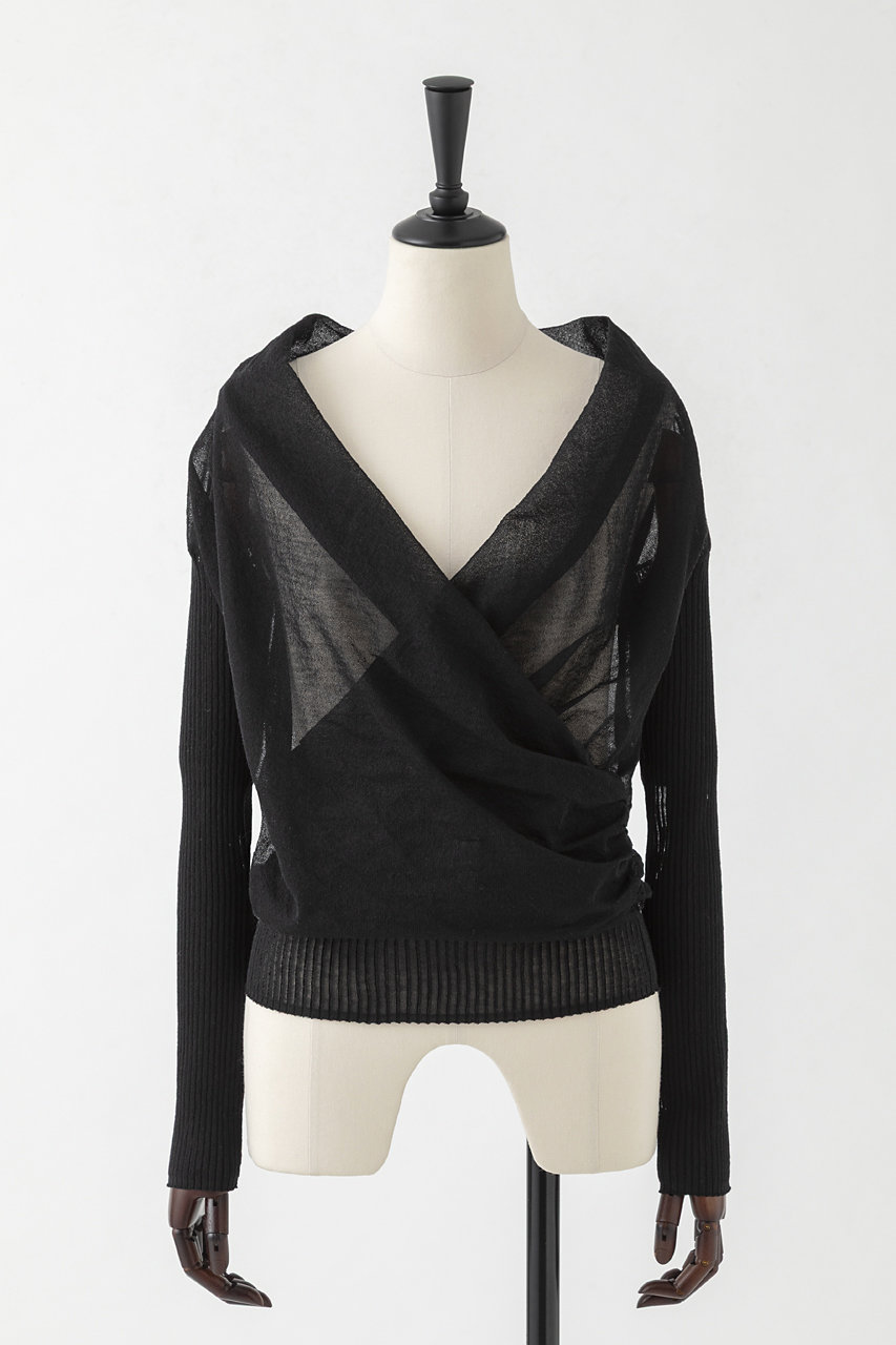 オーヴィル/EAUVIREのカシュクールプルオーバー(ブラック/FGFGD-01540)
