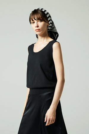 オーヴィル/EAUVIREのコットンリネンニットタンク(110300/110301)