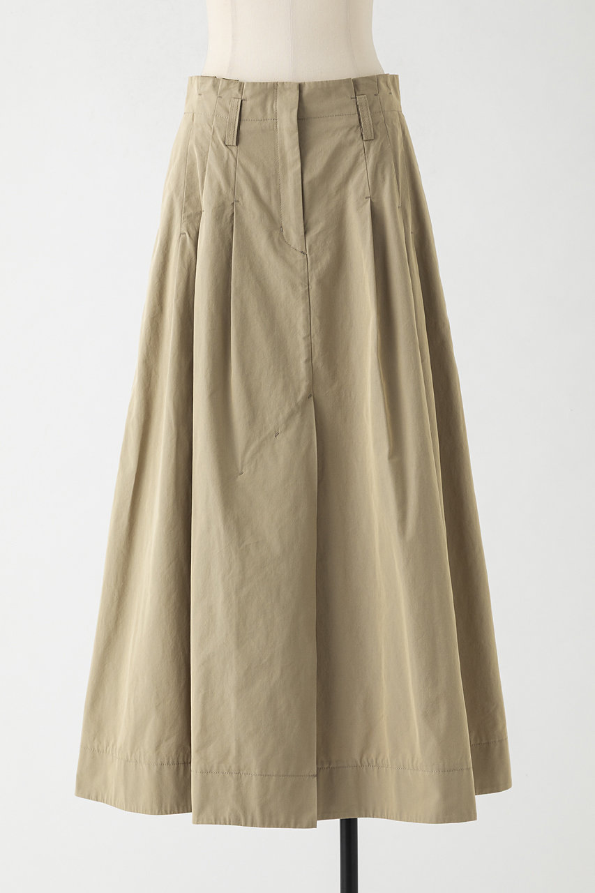 オーヴィル/EAUVIREのワイドタックロングスカート(ベージュ/FGHGD-05830)