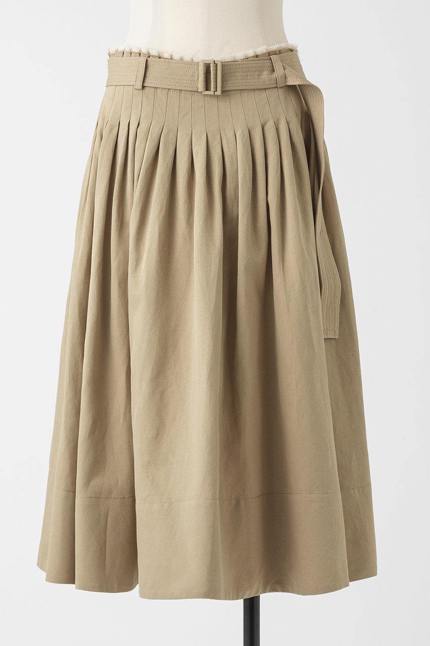 オーヴィル/EAUVIREの【予約販売】シルク和紙タックスカート(サンドベージュ/FGHYD-43120)