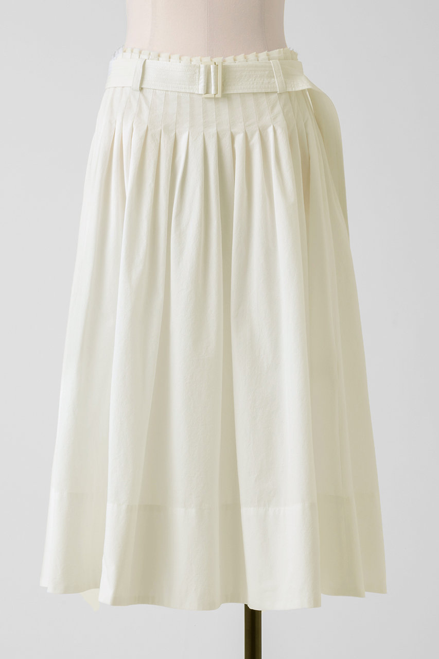 オーヴィル/EAUVIREの【予約販売】シルク和紙タックスカート(オフホワイト/FGHYD-43120)