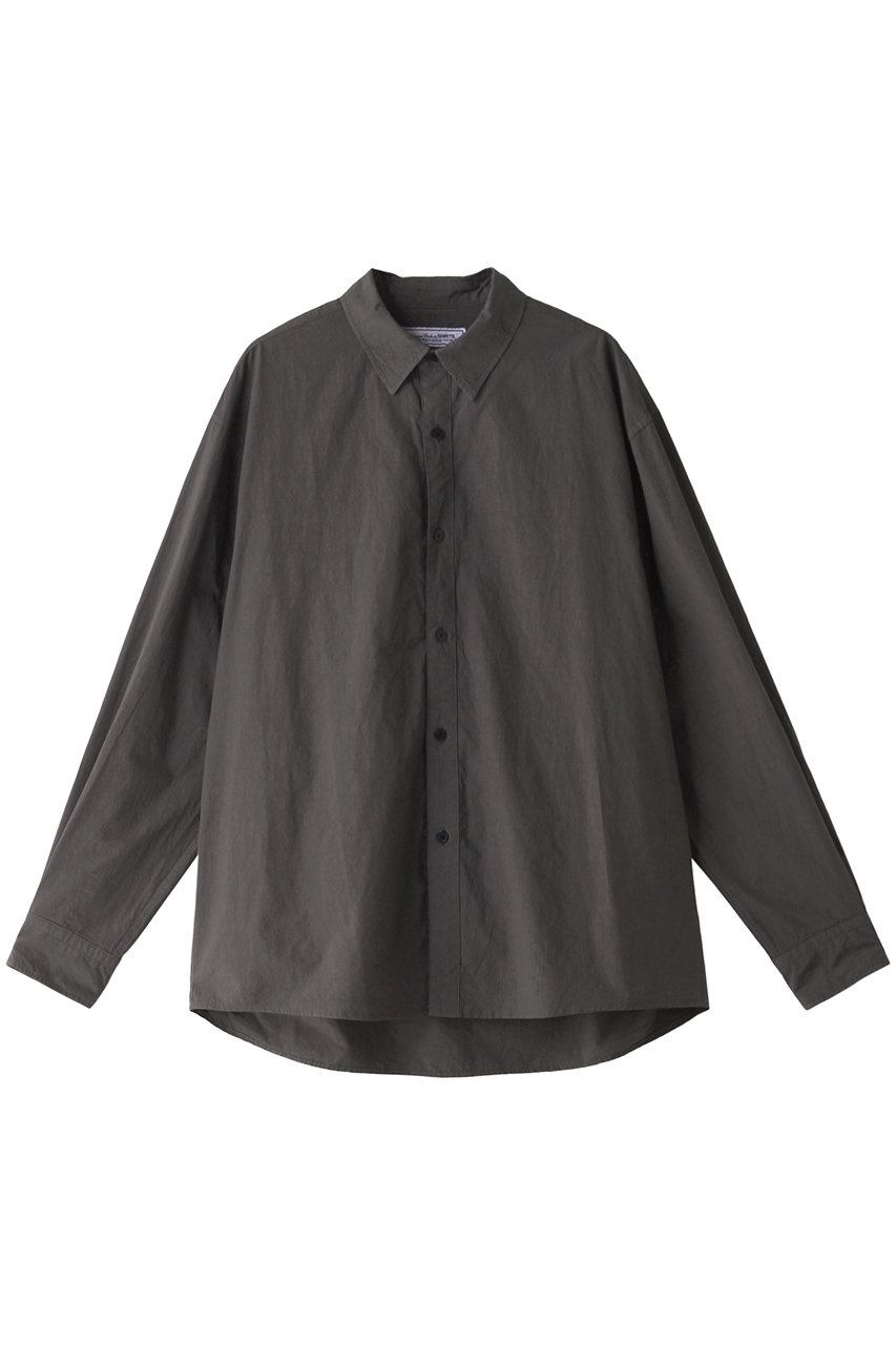 UNIVERSAL PRODUCTS.(ユニバーサル プロダクツ)｜【MEN】GARMENT DYED L/S REGULAR SHIRTS シャツ/CHACOAL  の通販｜ELLESHOP・(エル・ショップ)