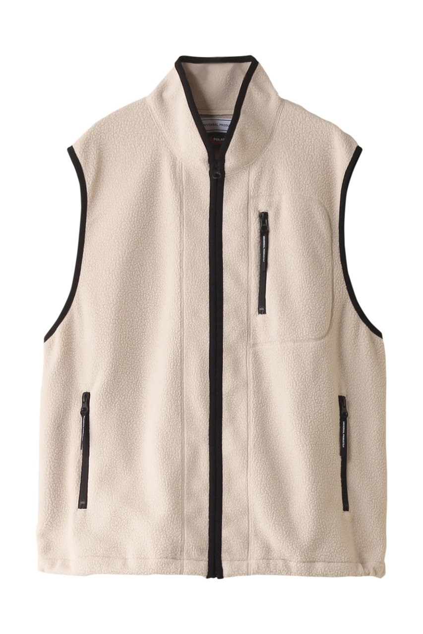 ユニバーサル プロダクツ/UNIVERSAL PRODUCTS.の【MEN】POLARTECR FLEECE VEST フリースベスト(ECRU/243-60104)