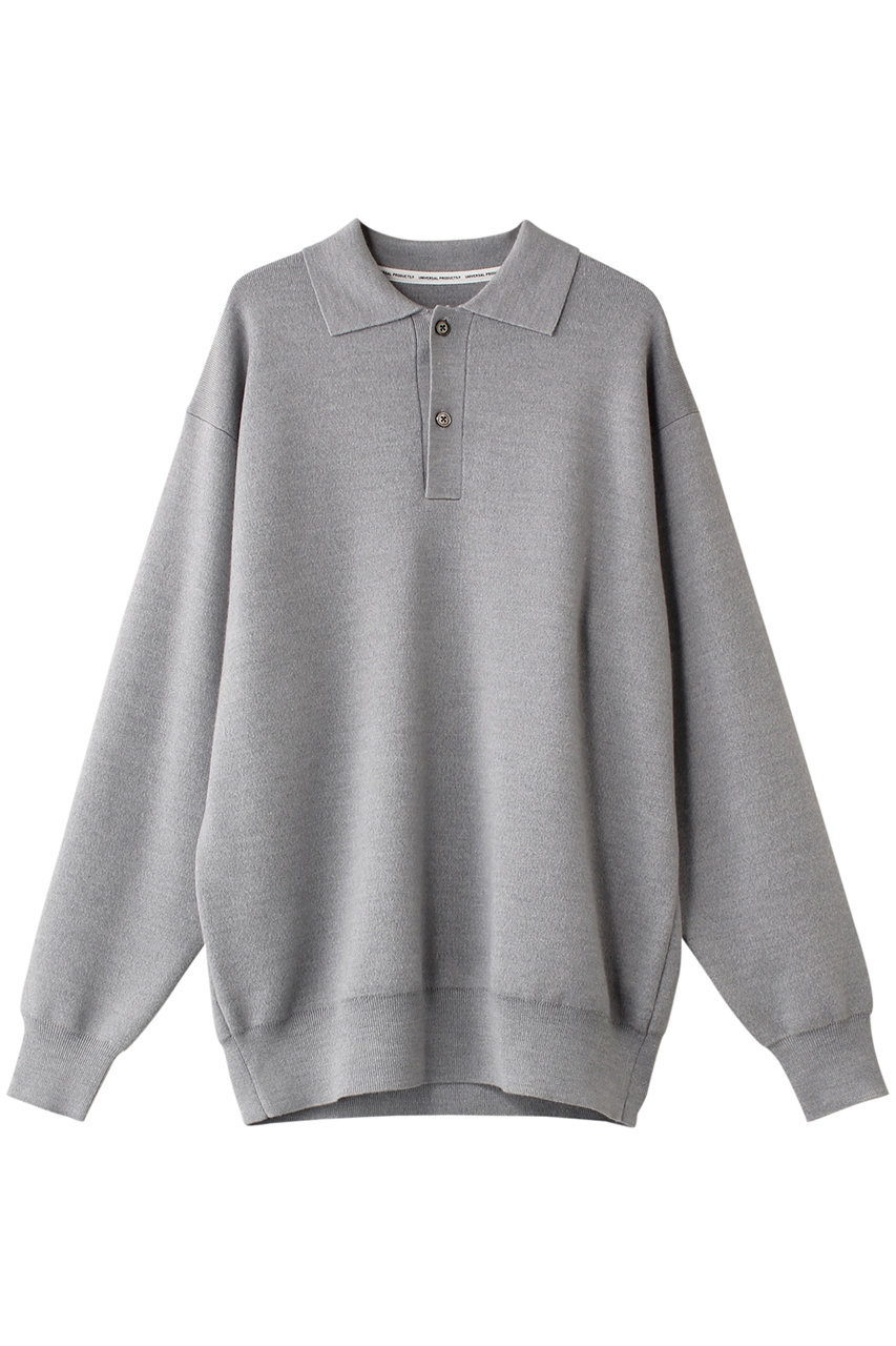 ユニバーサル プロダクツ/UNIVERSAL PRODUCTS.の【MEN】HIGH GAUGE KNIT POLO ニットポロ(L.GRAY/233-60207)