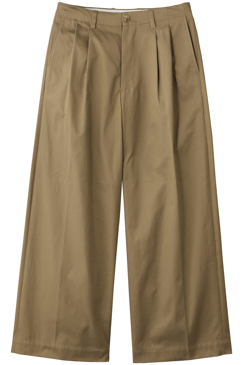 UNIVERSAL PRODUCTS. 【MEN】2TUCK WIDE CHINO TROUSERS/パンツ (CAMEL, 3) ユニバーサル プロダクツ ELLE SHOP UNIVERSAL PRODUCTS. 【MEN】2TUCK WIDE CHINO TROUSERS/パンツ (CAMEL, 3) ユニバーサル プロダクツ ELLE SHOP