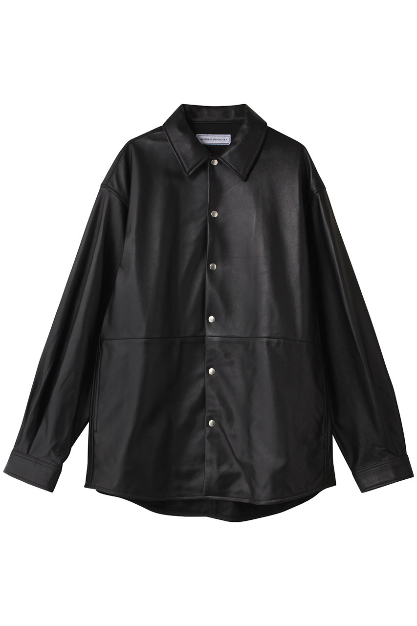 UNIVERSAL PRODUCTS. 【MEN】LEATHER SHIRTS JACKET/シャツジャケット (BLACK, 2) ユニバーサル プロダクツ ELLE SHOP UNIVERSAL PRODUCTS. 【MEN】LEATHER SHIRTS JACKET/シャツジャケット (BLACK, 2) ユニバーサル プロダクツ ELLE SHOP