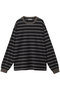 【MEN】ORIGINAL BORDER L/S T-SHIRTS　ロングスリーブTシャツ ユニバーサル プロダクツ/UNIVERSAL PRODUCTS. BLACK