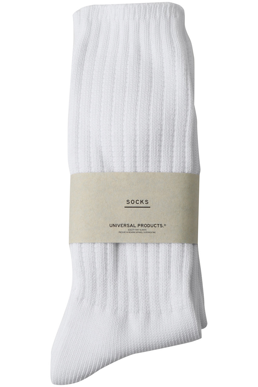 ユニバーサル プロダクツ/UNIVERSAL PRODUCTS.の【MEN】2P LONG SOCKS(WHITE/253-60910)