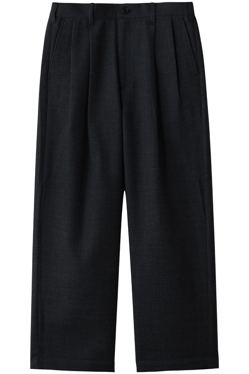 ユニバーサル プロダクツ/UNIVERSAL PRODUCTS.の【MEN】WOOL COTTON 2 TUCK TROUSERS(CHARCOAL/263-60504)